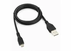 711364 - Кабель USB(A)шт. 2.0 - microUSBшт. 2-стор. Pro Cablexpert, AM/microBM 5P, 1м, экран, черный, пакет (1)