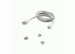 711373 - Кабель магнитный USB(A)шт. 2.0 - microUSBшт+type C шт.+8 pin шт. Cablexpert, комбо кабель (1)