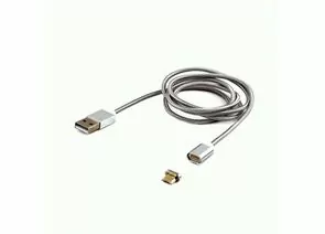 711374 - Кабель магнитный USB(A)шт. 2.0 - microUSBшт. Cablexpert, 1м, алюм. (1)