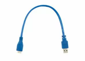 711379 - Кабель USB(A)шт. 3.0 - microUSBшт. 9-конт. Pro Cablexpert, AM/microBM 9P, 30см, экран, синий, пакет (1)