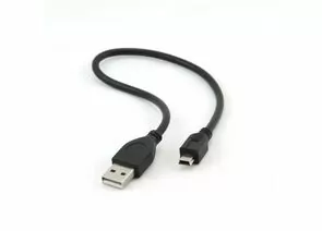 711387 - Кабель USB(A)шт. 2.0 - miniUSBшт. Pro Cablexpert AM/miniBM 5P, 0.3м, экран, черный, пакет (1)