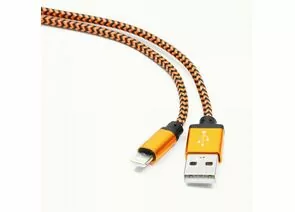 711392 - Кабель USB(A)шт. 2.0 - 8pin шт. Cablexpert, AM/Lightning 8P, 1м, нейлон, алюминиевые разъем, оранж (1)