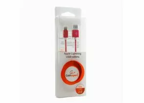 711404 - Кабель USB(A)шт. 2.0 - 8 pin шт. Cablexpert, AM/Lightning 8P, 1м, армир., разъемы розовый металл. (1)