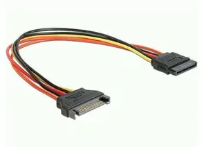 712182 - Удлинитель кабеля питания SATA Cablexpert, 15pin(M)/15pin(F), 0,3 м (1)