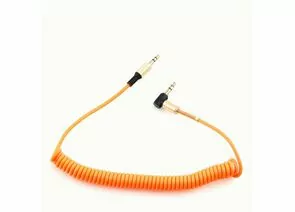 758914 - Аудио кабель jack 3,5шт. - jack 3,5шт. угловой витой Cablexpert, оранжевый, 1.8м, блистер (1)