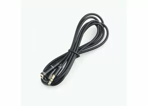 758918 - Аудио кабель удлинитель для наушников Jack3,5шт - Jack3,5гн. Cablexpert, черный, 1.5м, блистер (1)