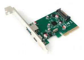 800306 - Контроллер USB Gembird SPCR-02, в PCI, порты: 2 внешн. USB 3.0 Type-C (1)