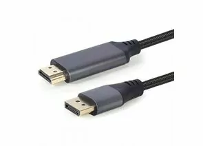 804080 - Кабель DisplayPort шт. - HDMIшт. Cablexpert CC-DP-HDMI-4K-6 , 4K, 1.8м, 20M/19M, черный, экран,19332 (1)