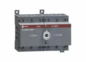 651816 - EKF выкл-разъединитель (рубильник) 3P 100A реверс. c рукояткой прямой уст. TwinBlock tb-s-100-3p-rev (1)