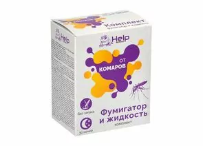 793576 - HELP Комплект от КОМАРОВ: фумигатор и жидкость 30 ночей, инсектицидная /24 (1)