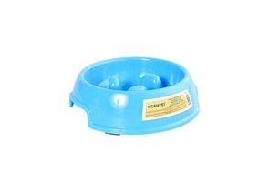 805541 - HOMEPET 0,7 л 22 см х 22 см х 6 см миска для животных для медленного поедания корма голубая YE86021- (1)