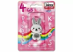 383765 - Флэш-диск USB 4Gb Mirex RABBIT GREY (ecopack) (1)