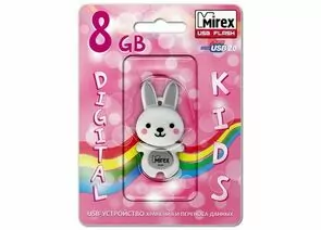 383766 - Флэш-диск USB 8Gb Mirex RABBIT GREY (ecopack) (1)