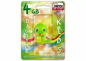 405329 - Флэш-диск USB 4Gb Mirex SNAKE GREEN (ecopack) (1)