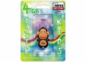 427154 - Флэш-диск USB 4Gb Mirex MONKEY BROWN (ecopack) (1)