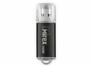 498545 - Флэш-диск USB 16GB Mirex UNIT BLACK черный (ecopack) (1)