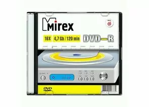 786245 - К/д DVD-R Mirex 4,7 Гб 16x Slim case (цена за упаковку 200 штук) (1)