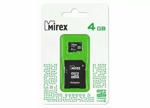 787364 - Флэш-карта (памяти) microSDHC адаптер MIREX 4GB (class 10) (1)