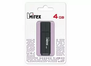 787386 - Флэш-диск USB 4 ГБ Mirex LINE BLACK 4GB (ecopack) (1)