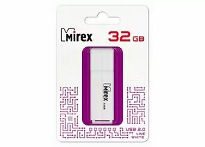 787437 - Флэш-диск USB 32 ГБ Mirex LINE WHITE 32GB (ecopack) (1)