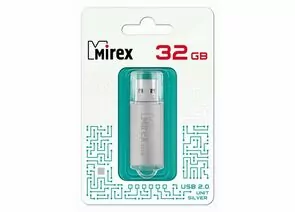 787438 - Флэш-диск USB 32 ГБ Mirex UNIT SILVER 32GB (ecopack) (1)