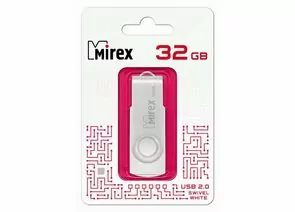 787440 - Флэш-диск USB 32 ГБ Mirex SWIVEL WHITE 32GB (ecopack) (1)