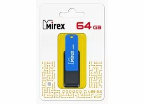 787454 - Флэш-диск USB 64 ГБ Mirex CITY BLUE 64GB (ecopack) (1)