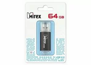 787459 - Флэш-диск USB 64 ГБ Mirex UNIT BLACK 64GB (ecopack) (1)