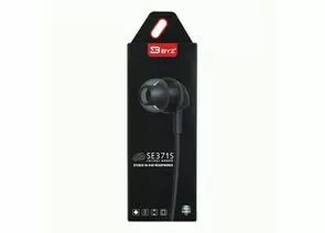 787498 - Наушники BYZ SE371S вакуумные с микрофоном, 1,2 метра, черный (1)
