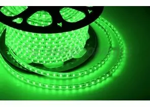 607904 - Neon-night св/д лента 220V, 10*7 мм, IP65, SMD 3528, 60 LED/m Зеленая, 100 м, ц.за 1м, (1)