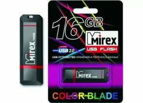 379569 - Флэш-диск USB 16GB Mirex KNIGHT BLACK (блистер) (1)