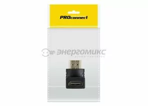 610692 - Переходник гн.HDMI - шт.HDMI угловой GOLD PROCONNECT (ПАКЕТ БОБ) 1шт, 17-6805-7 (1)
