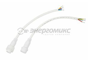 611494 - Соединительный кабель (4pin) герметичный (IP67) 4х0.75мм, 300V белый REXANT, 11-9440 (1)
