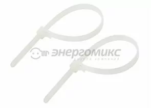 612138 - REXANT хомут многоразовый нейлоновый 200x7.5 мм 100 шт белый СКМ-200, (10!) 07-0209 (1)