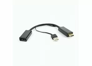 710491 - Конвертер HDMI - DisplayPort, Cablexpert, HD19M+USBxHD20F, черный (1)