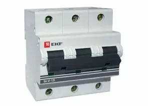 577403 - EKF Автоматический выключатель ВА47-125, 3P 100А (C) 15кА EKF PROxima (1)