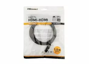 792625 - Кабель HDMI шт. - HDMI шт. 2.0, 1.5м, Gold, PROconnect, 17-6103-6 (1)