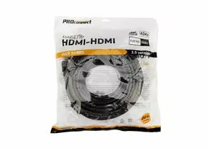 792632 - Кабель HDMI шт. - HDMI шт. 2.0, 20м, Gold, PROconnect, 17-6110-6 (1)