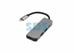 792659 - Разветвитель USB type-C на 4 порта: HDMI гн./2xUSB 3.0 гн./type-C гн. Rexant, 18-4151 (1)