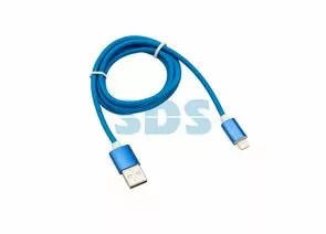 792672 - Кабель USB шт. - 8 pin (lightning/iphone)шт., 1 м, синяя нейлоновая оплетка, Rexant, 18-7052 (1)