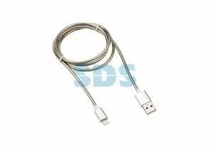 792675 - Кабель USB шт. - 8 pin (lightning/iphone)шт., 2 A, 1 м, матовая сталь, Rexant, 18-7057 (1)