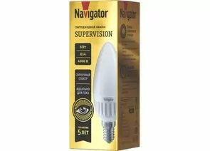 809543 - Navigator SUPERVISION свеча C37 E14 6W(600lm) 4000K 4K 37х105 Ra97 NLL-C37-6-230-4K-E14-FR-SV (1)