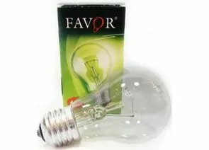 427096 - Лампа накаливания Favor A50 E27 40W ЛОН прозрачная (Калашников) (1)