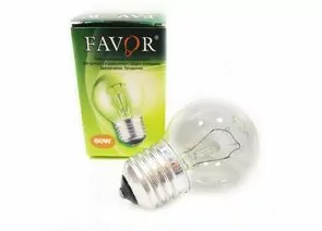 427123 - Лампа накаливания Favor P45 E27 40W шар прозрачная (Калашников) (1)