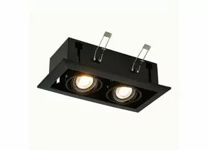 794142 - ST LUCE св-к встр. 2x50W GU10 245x126x70 Черный/Матовый черный ST250.448.02 (1)