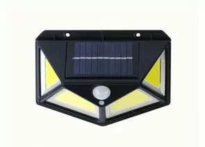 812335 - SmartBuy Настенный светильник 10W COB, на солнечных батареях, датч. движ., черный SBF-22-MS (1)