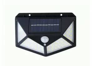 812336 - SmartBuy Настенный светильник 12Вт 100LED, на солнечных батареях, датч. движ., черный SBF-33-MS (1)