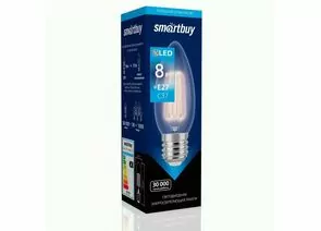 812347 - Smartbuy Светодиодная (LED) Лампа FIL Smartbuy-C37-8W/6000/E27 (SBL-C37F-8-60K-E27) (1)