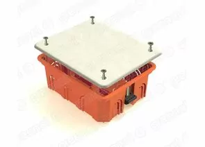 678415 - GREENEL Коробка распред. СУ 120х92х45мм для полых стен с крышкой пласт. лапки оранж. (98шт) GE41028 (1)
