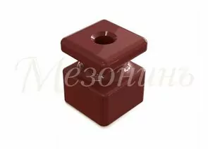 688063 - МЕЗОНИНЪ РЕТРО Изолятор квадрат фарфор (керамика) D18,5х24мм коричневый (уп.30шт, цена за шт) GE80 (1)